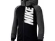 Nike Dri-Fit, Felpa da Training con Cappuccio E Zip A Tutta Lunghezza Unisex Bambini, Blac...