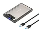 Tccmebius Esterno Recinto per Disco Rigido Adattatore USB 3.0 a Case HDD SATA per 2.5 poll...