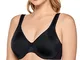 DELIMIRA Donna Reggiseno Minimizer Ferretto Senza Imbottito Nero 5G