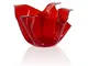 Iplex Design Drappeggi d'Autore Vaso, Plexiglass/PMMA, Rosso Trasparente, 45x45x29 cm