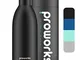 PROWORKS Bottiglia Acqua in Acciaio Inox, Senza BPA Vuoto Isolato Borraccia Termica in Met...