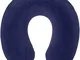 Amazon Basics - Cuscino per il collo, in memory foam, Blu navy