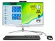 Acer Aspire C22-865 All in One con Processore Intel Core i3-8130U, RAM da 4 GB, 256 GB SSD...