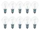 NCC-Licht - 10 Lampadine a incandescenza a goccia, 40 W, E14, P45, luce bianca calda, 2700...