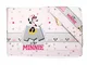 SET COMPLETO LENZUOLA CARROZZINA MINNIE TOPOLINA EC0310WD LENZUOLINO BIMBA (FANTASIA ROSA...