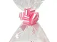 Baby Pink DIY Gift vimini, kit – Little Girl vassoio di cartone, carta paglia rosa, fiocco...