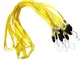 CKB Ltd® 50 x Yellow Giallo Loop Clip Lanyard, Laccio cordicella per carta d'identità / Ce...