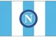 Zeus Party Maxi Bandiera NAPOLI Calcio a Strisce Bianche e Azzurre 250 x 200 cm Formato Gi...