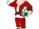 SMIFFYS Costume di Babbo Natale, Rosso, con giacca, pantaloni, cintura, cappello, guanti