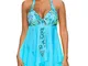 Bikini da Bagno Intero con Stampa a Quadri Scozzesi da Donna Bikini da Spiaggia Costume da...