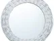 vidaXL Specchio bianco 50 cm salice