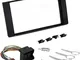 Sound-way Kit Installazione Autoradio, Mascherina 2 DIN, Adattatore Connettore ISO, Adatta...