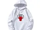 HYF Felpa con Cappuccio Manica Lunga da Allenamento per Uomo e Donna Basket Chicago Bulls