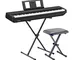 Yamaha E-piano P45 BK, nero, con supporto e sgabello