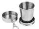 Stainless Steel Travel Camping Hiking Foldable Collapsible Cup with A Lobster Clip, Either...