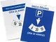 Disco orario europeo maxi auto in parcheggio blu 12x15 con quarto d'ora bicolore - 1