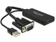 DeLOCK Adattatore VGA + Audio a HDMI con Cavo Schwa