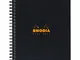 Rhodia 193439C Quaderno, Nero 16x21 dot 80F