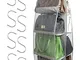 Bonny*D |Portaborse armadio |Portaborse da armadio con 8 AMPIE tasche+8 Ganci a S OMAGGIO...