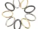 9Pcs Spring Snap Clips Molla Rotonda O Ring Anelli Ovali Moschettone Ovale Clip a Scatto p...