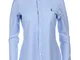 Ralph Lauren - Camicia in maglia, colore: blu navy/rosa/bianco Azzurro XL