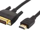 AmazonBasics Cavo adattatore da DVI a HDMI (ultimo standard) - 0,9 / 1,8 / 3 / 4,6 / 7,6 m...