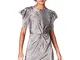 Marchio Amazon - find. Vestito Effetto Metallizzato e Plissettato Donna, Argento (Silber),...