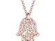 Elli Collana Ladies Hamsa Hand con Cristalli Swarovski® in Argento 925