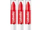 Labello Lips2Kß Color Lip Balm Poppy Red in confezione da 3 (3 x 3 g), cura delle labbra c...