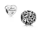 Pandora Set regalo originale – 1 charm in argento 790964 + 1 charm in argento 791727CZ Bes...