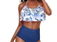 CheChury Costumi da Bagno Donna Vita Alta Bikini Imbottito Swimsuit Capestro Brasiliano Ba...