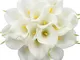 20Pcs Calla Fiore Artificiale Sposa Latice Vero Tocco Famiglia Partito Matrimonio Decorazi...