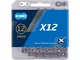 KMC X12 Chain, Catena Unisex Adulto, Silver, 1/2" x 11/128"