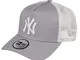 New Era York Yankees Frame Adjustable Trucker cap Clean Grey/White - One-Size
