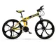 Novokart-Sport Pieghevole/Mountain Bike 26 Pollici 6 taglierina, Giallo