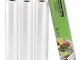 KitchenBoss Sacchetti Sottovuoto per Alimenti,3 Rotoli 28x500cm Totale15M, (Non più forbic...