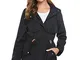 Hawiton Impermeabile Donna Pioggia con Cappuccio Leggero Portatile Antipioggia Giacca Donn...