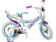 TOIM Bicicletta Frozen 2 Elsa Anna Olaf Disney 14" età 4/6 Anni con ROTELLE E Cestino E Ce...