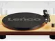 Lenco LS-50 Wood Giradischi in Legno con altoparlanti stereo incorporati, Presa USB, 2 pun...