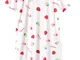 ABClothing Little Girls Cotton Strawberry Camicia da Notte a Maniche Corte Camicia Bianca...