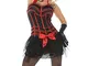 Costume sexy da ballerina del Moulin Rouge S-M