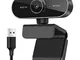 Webcam con Microfono, Webcam 1080P HD per Desktop/Laptop/Computer/PC - Web Camera USB per...