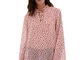 Motivi: Blusa fluida a Pois con Rouches Rosa. 44 Stagione Autunno Inverno 2021.