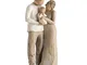 Enesco Figurina Siamo Tre, Resina, Willow Tree, Design di Suzan Lordi, 22 cm