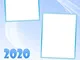 Calendario plastificato a3 personalizzato 2 foto 2020 parete azzurro