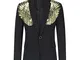 Allthemen Blazer da Uomo con Giacca Smoking in Paillettes Blazer Colorato Glitterato per I...