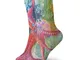 OUYouDeFangA Watercolor_Octopus - Calze corte, in cotone, per yoga, escursionismo, ciclism...