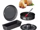 Relaxdays Forno, Set da 5, Tortiera Apribile con Fondo da 26 cm, Stampo per Plum Cake, Cro...