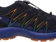 Salomon XA PRO 3D J, Scarpe da Trail Running Unisex – Bambini, Blu/Arancione (Medieval Blu...