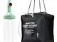 RISEPRO XH07 Doccia solare, serbatoio a borsa da 40 litri, da campeggio, a riscaldamento s...